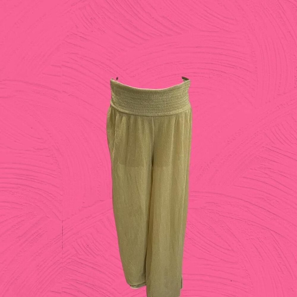 H&M Divided Gold Shimmer Wide Leg